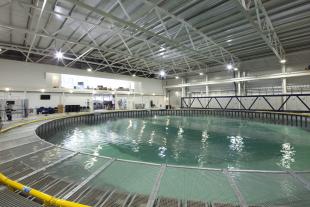 FloWave facility completed, showing full tank.